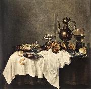 HEDA, Willem Claesz. Breakfast of Crab  sdg oil painting artist